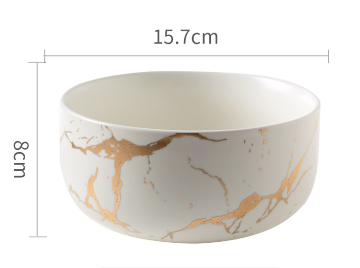 Title 5, Nordic Wind Frosted Ceramic Marble Gold Thread ...