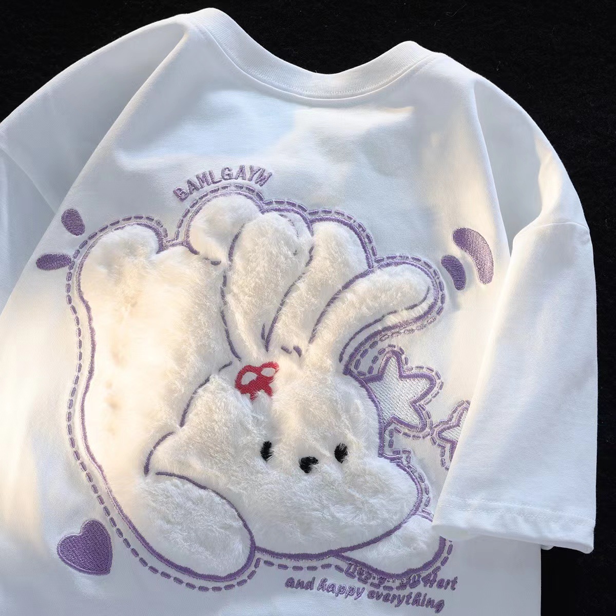 Summer Cute Personality Gentle Design Couple Short Sleeve Top