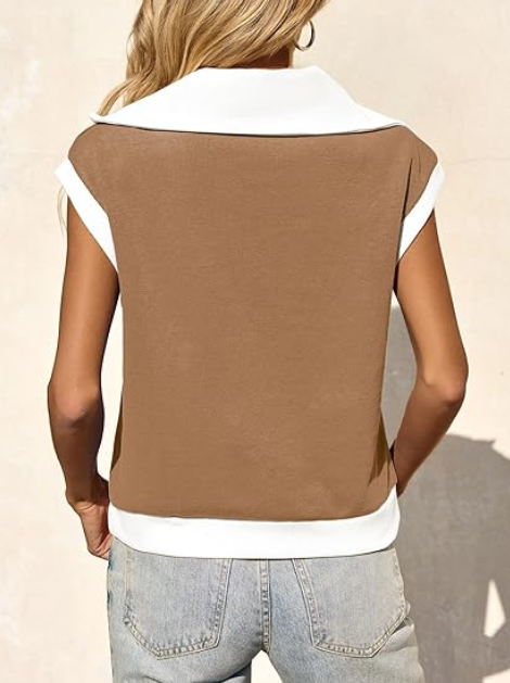 women’s color-block half zip sweatshirt