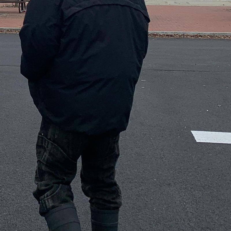 Worn Looking Washed-out Patchwork Jeans Straight Loose Casual Trousers