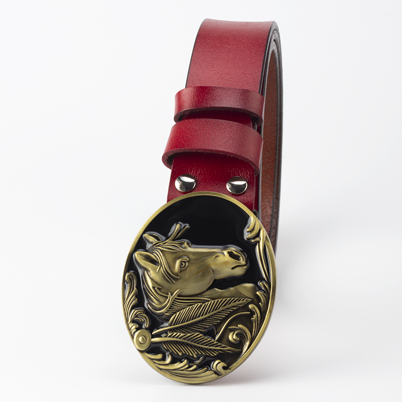 Title 6, Leather horse buckle belt