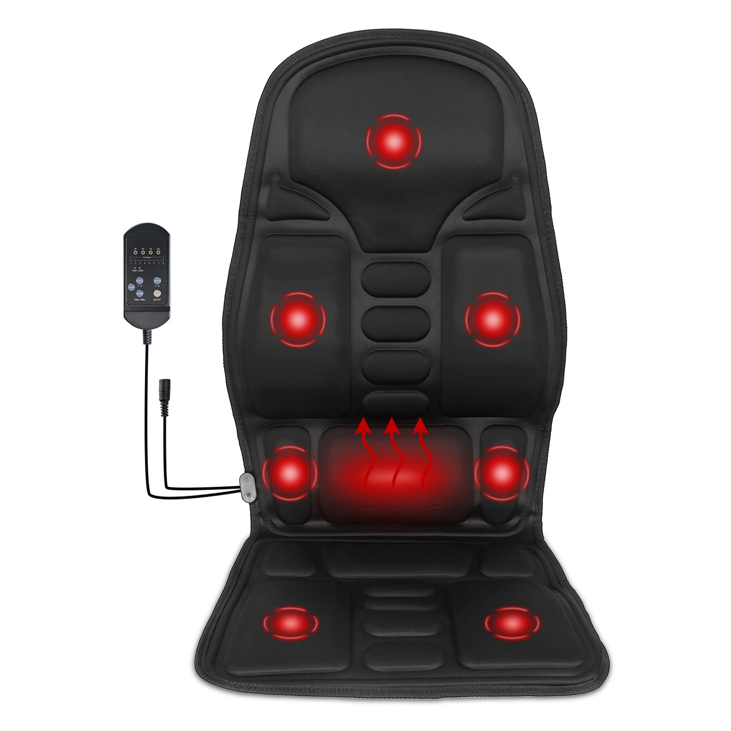 1Pc Back Massager Cushion Electric Massage Car Seat Cushion Chair Pad With Heati