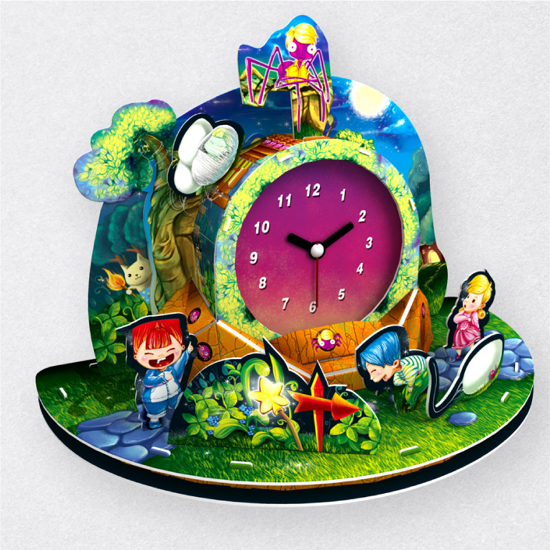 Title 6, Halloween-Uhr 3D-Uhr 3D-Puzzle-Modell