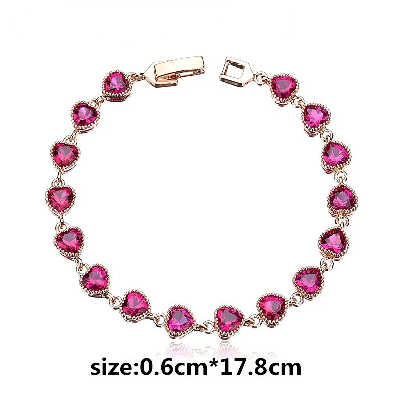 Title 4, Bracciale Love AAA con zirconi intarsiati in rame