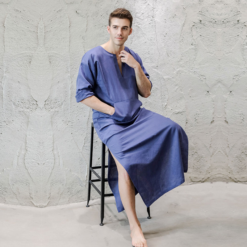 Men's Long Summer Thin Robe