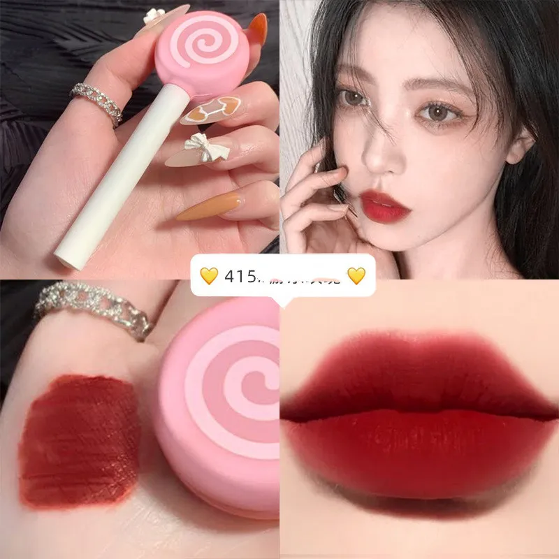 Lollipop Mousse Lip Mud Matte Glaze Matte Velvet Lipstick Student Style - Style415