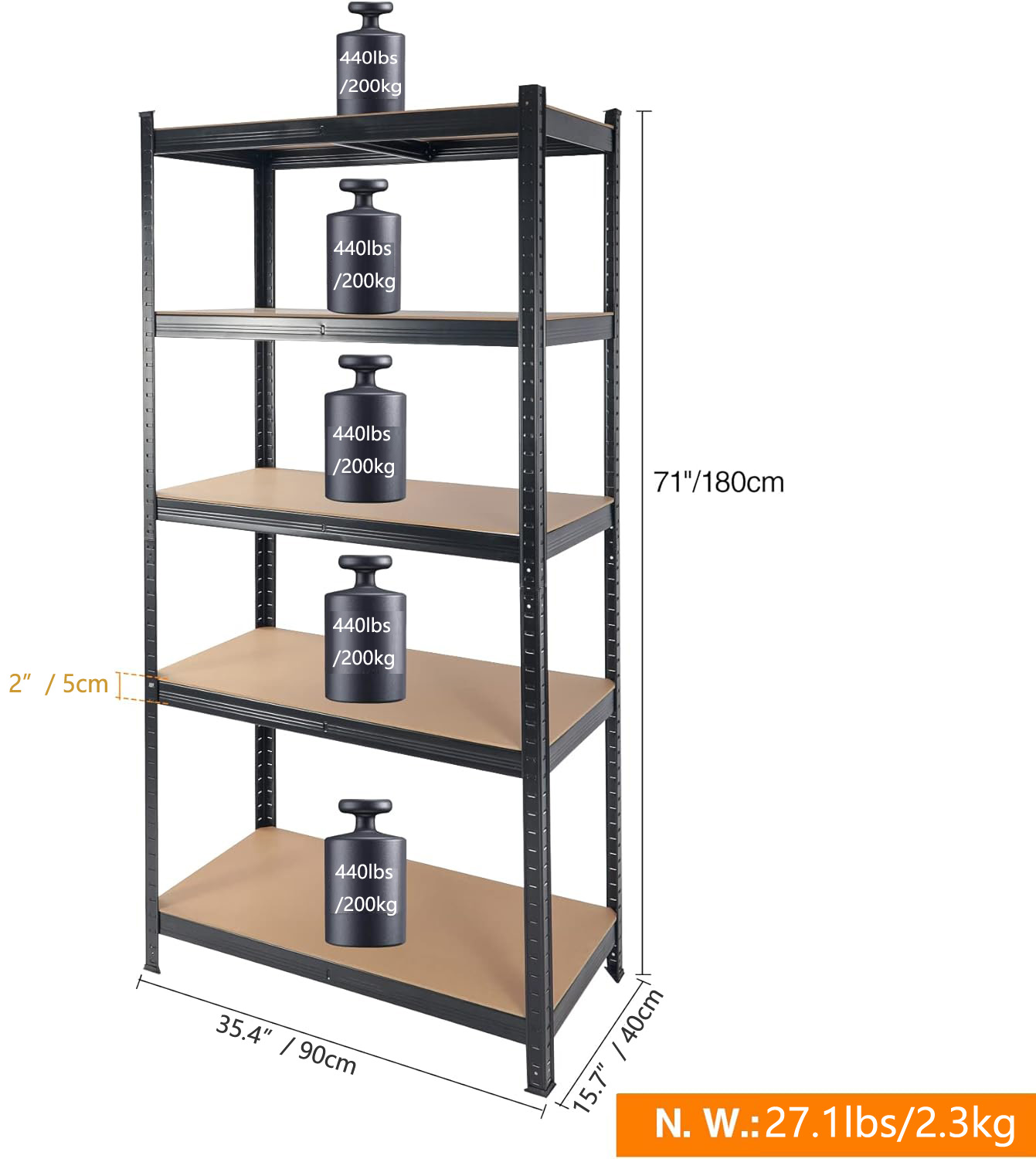 2000 Lb Capacity Garage Storage Rack Heavy-duty image 7