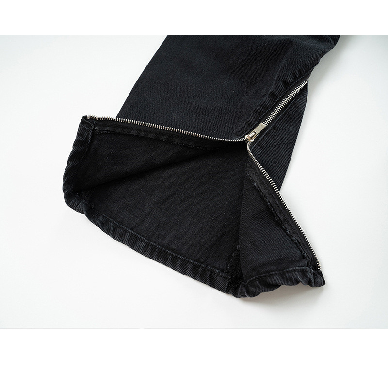 Title 3, Schwarze High-Street Jeans mit weitem Bein und ...