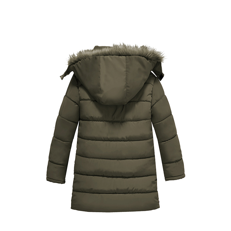 Boys Large Fur Collar Padded Warm Cotton Jacket — foto 5