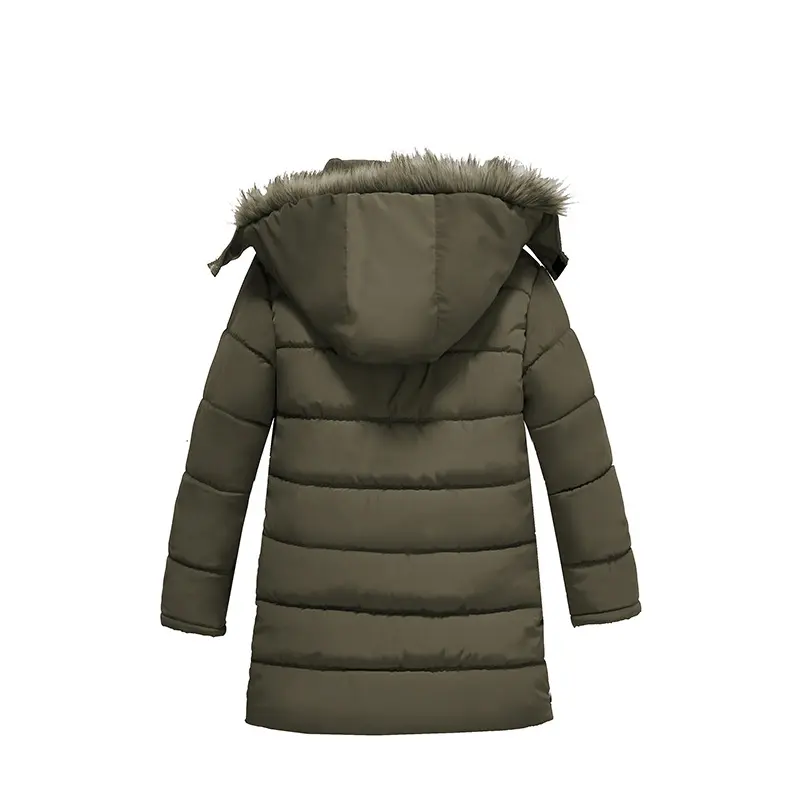 Boys Large Fur Collar Padded Warm Cotton