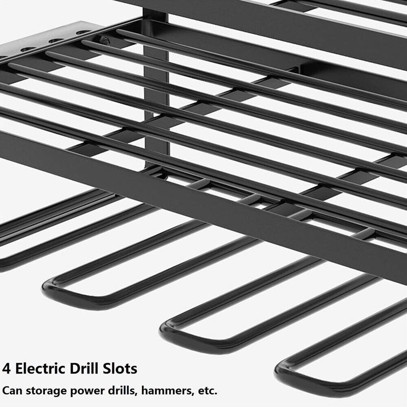 Power Tool Storage Electric Drill Rack Wall Mount Workshop Garage Tool Organizer
