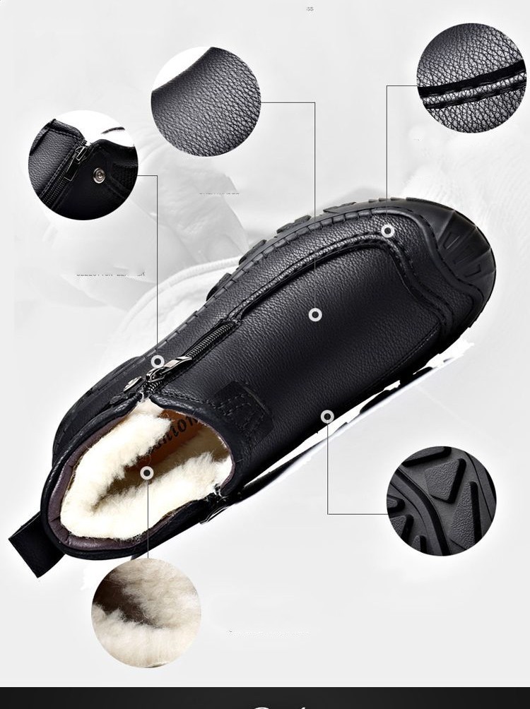 Title 7, Cotton Shoes For Men With Plush Insulation