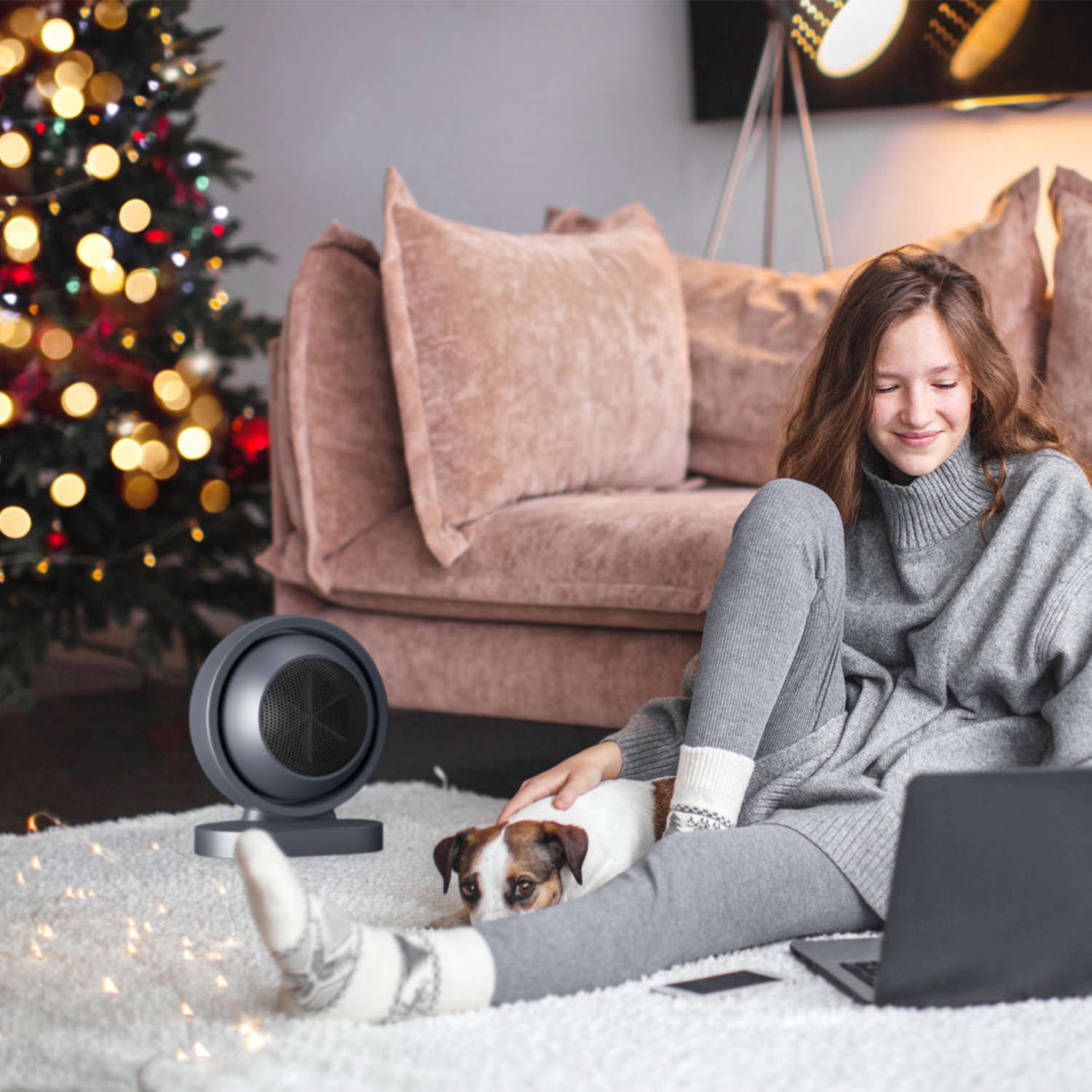 1Pc 380W Space Heater With 30 Degree Tilting Angle 3S Fast Heating Portable Desktop Electric Heater For Indoor Use With Overheat Protection Tip Over Protection For Home Office