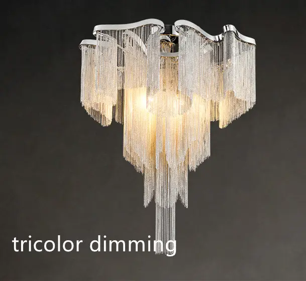Nordic Light Luxury Tassel Aluminum Chain Living