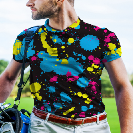  Summer New Polo Shirt 3D Printed Casual Short-sleeved Men's Clothing