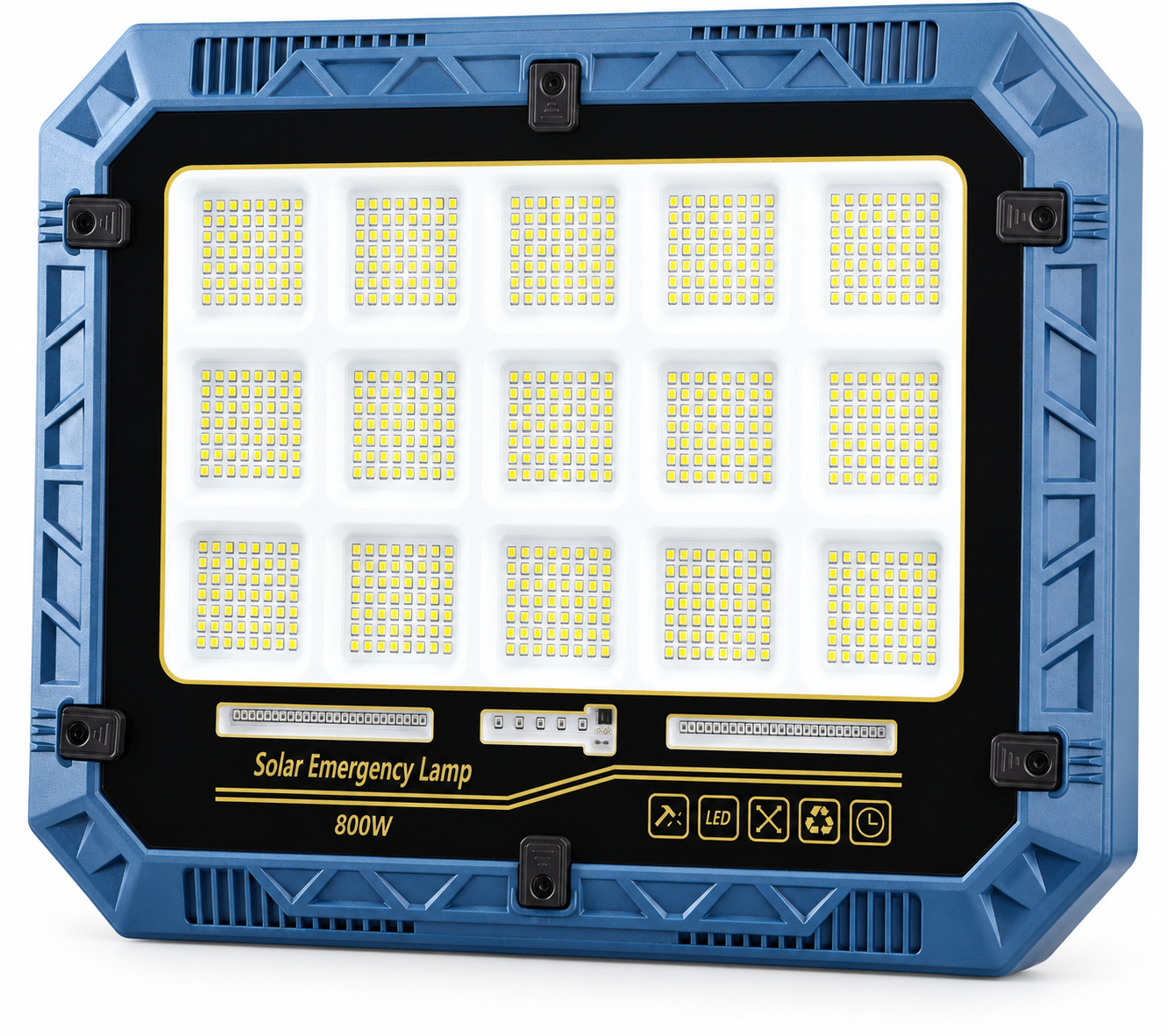 Solar Powered Rechargeable Battery Display 18650 W8113 5 LED Safety Light OEM Lighting Factory Outdoor