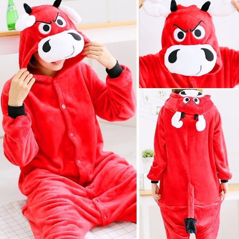 Title 2, Flannel Animal One-piece Cartoon Cute Home Clothes