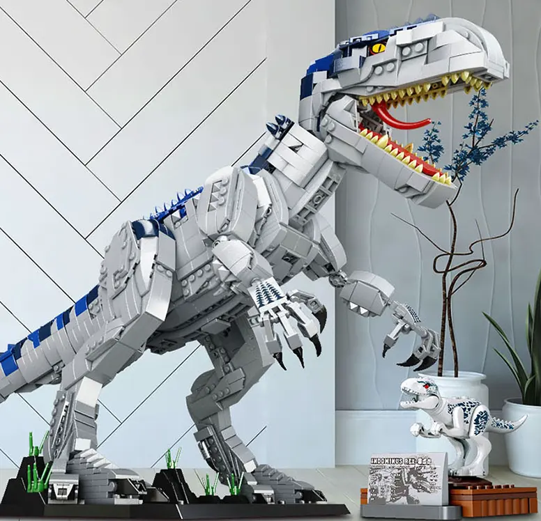 Dinosaur building blocks assembled toy boy high
