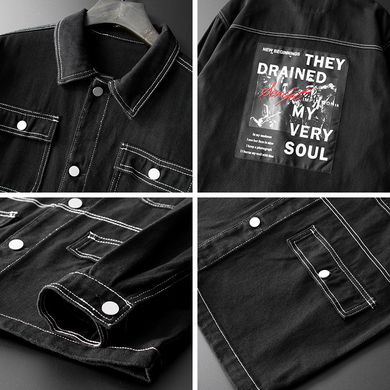 New Men's Casual Loose Denim Jacket