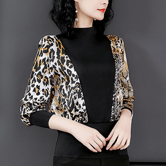 Title 2, Women Leopard Shirt Western Style Base Fashion