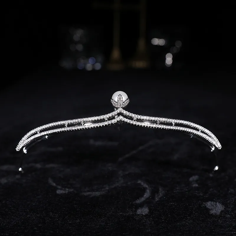 Zircon Crown Flower Hair Accessories Wedding Wedding Dress - 2 Style
