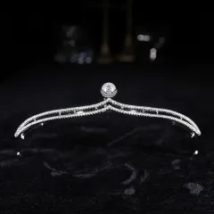 Zircon Crown Flower Hair Accessories Wedding Wedding Dress - 2 Style - View 1