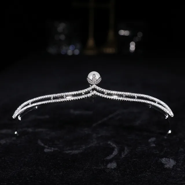 Zircon Crown Flower Hair Accessories Wedding Wedding Dress 2 Style - Shop at LoveMi