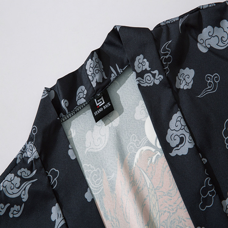 Cartoon Print Unbuttoned Loose Shirt Jacket