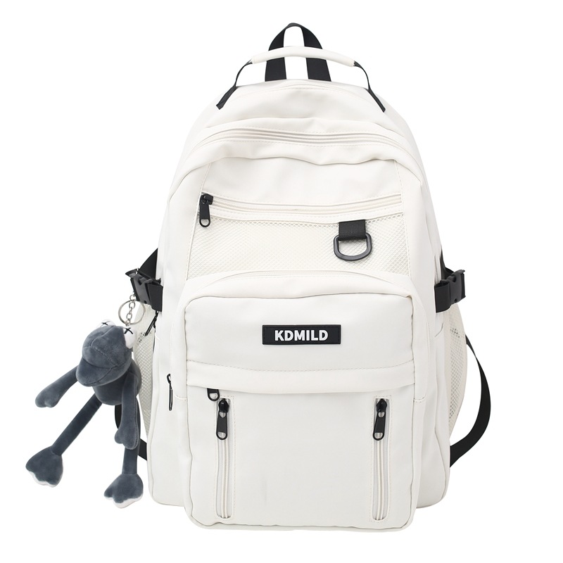 Nylon Backpack For Students School Bag High Capacity Waterproof Zippers Backpack - Picture 19 of 20