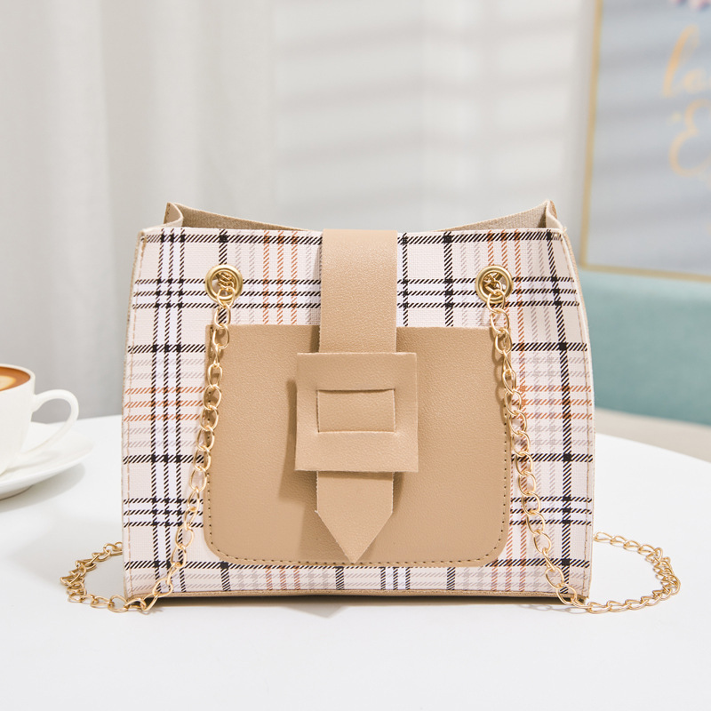 Korean Version Of The Western-style Plaid One-shoulder Messenger Bag