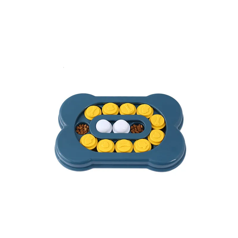 Bone Type Pet Puzzle Feeding Toy Dog Puzzle - Blue