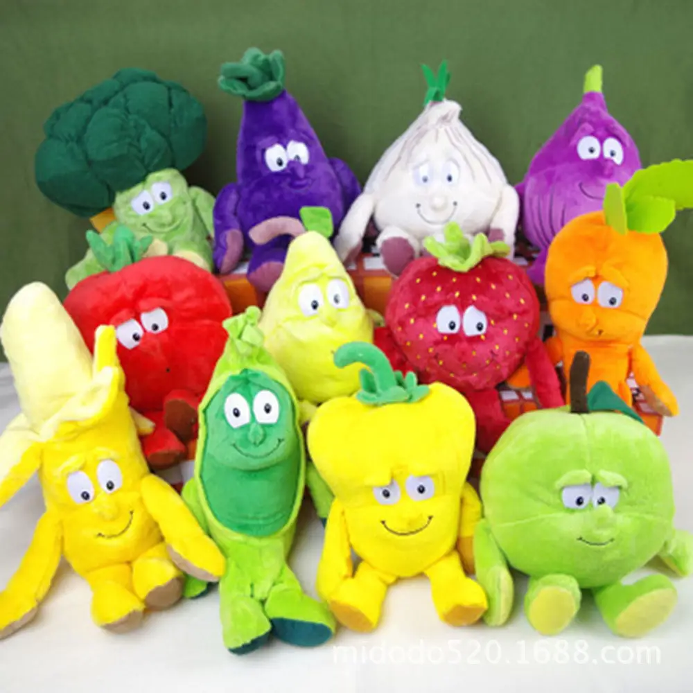 Cute Cartoon Fruits And Vegetables Plush Toys