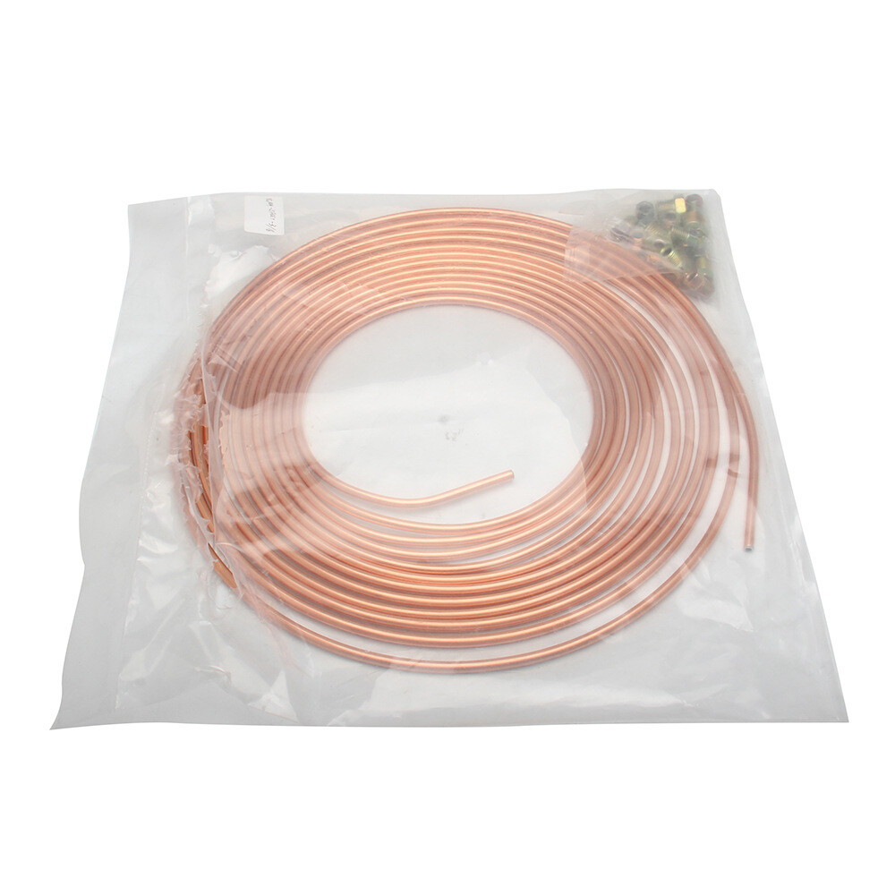 25ft Copper Nickel Brake Pipe Hose Line Tube Roll 3 16in Fittings Tubing Kit UK,27.5x0.5x40
