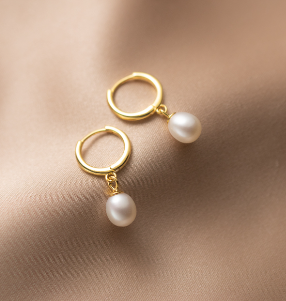 Minimalist Baroque Irregular Freshwater Pearl Earrings