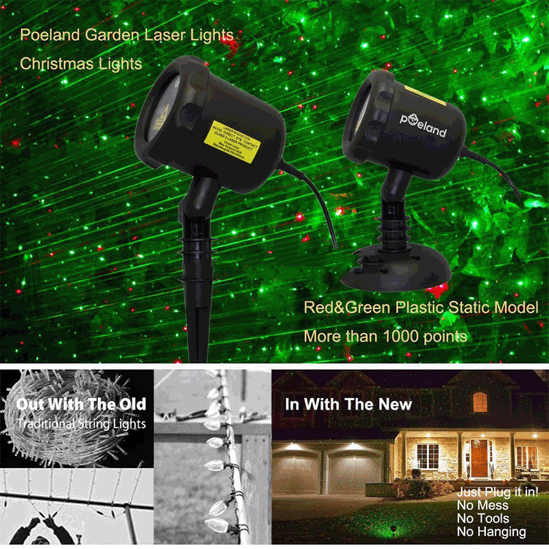 Christmas Laser Projector 8 Patterns LED Lights With Remote