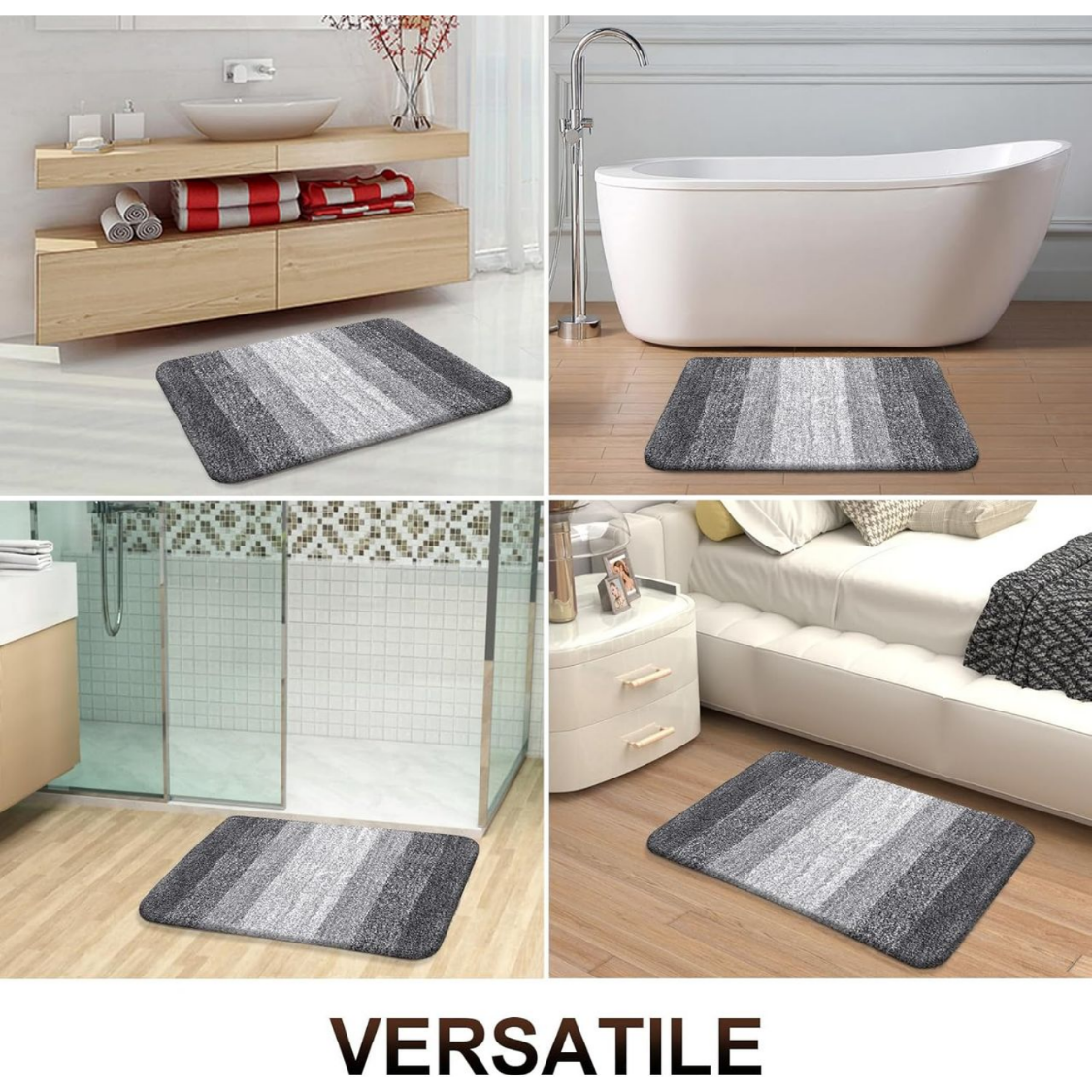 Bathroom Rugs Mat Extra Soft Absorbent Microfiber Bath Rugs Rubber Backing Quick Dry Machine Washable Bath Mats For Bathroom thumbnail 5