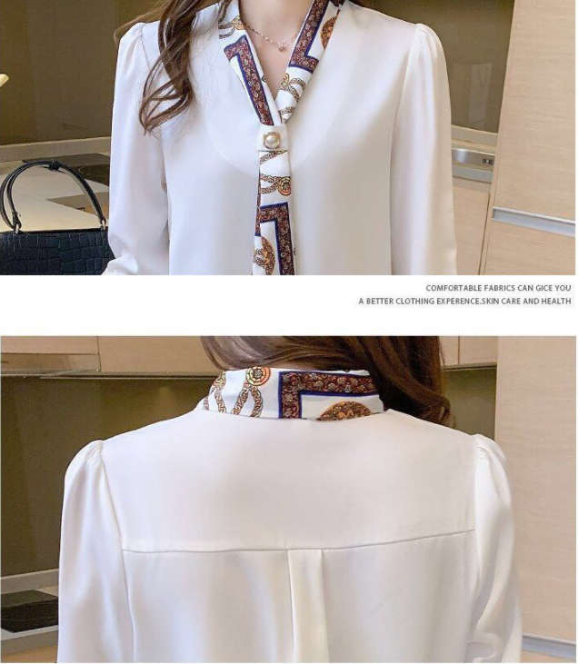 Title 9, Solid Color V-neck Long-sleeved Tie Professiona...