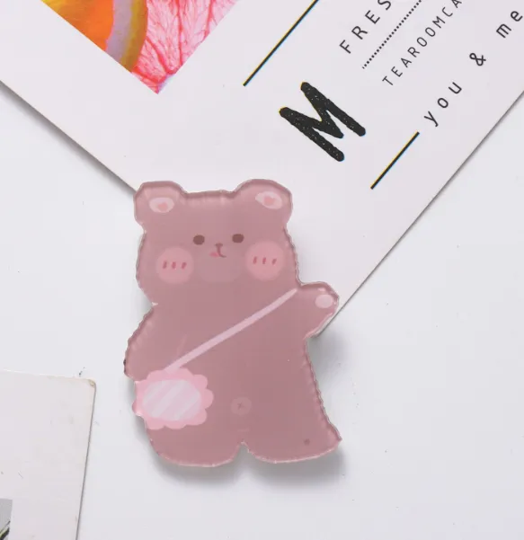 Spilla Acrilica Creativa Fiore Cane Ragazza Orso Carino Backpack Bear - Shop at LoveMi