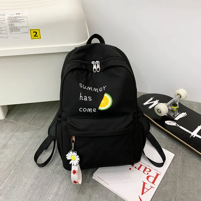 Backpack Female High School Student Large capacity Schoolbag Black - Shop at LoveMi