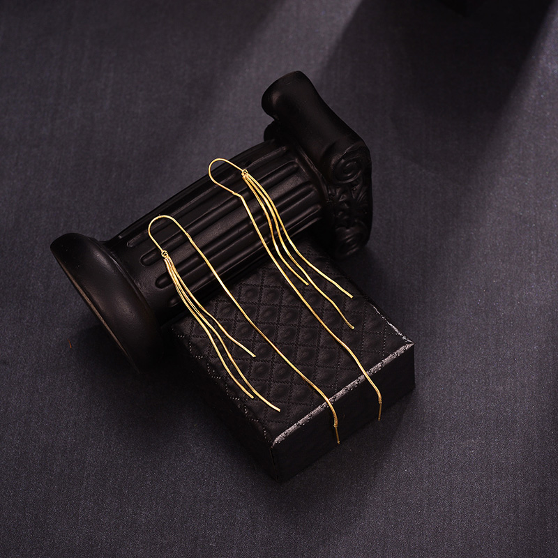 European And American Earrings Fashion Simple Female Tassel Earrings