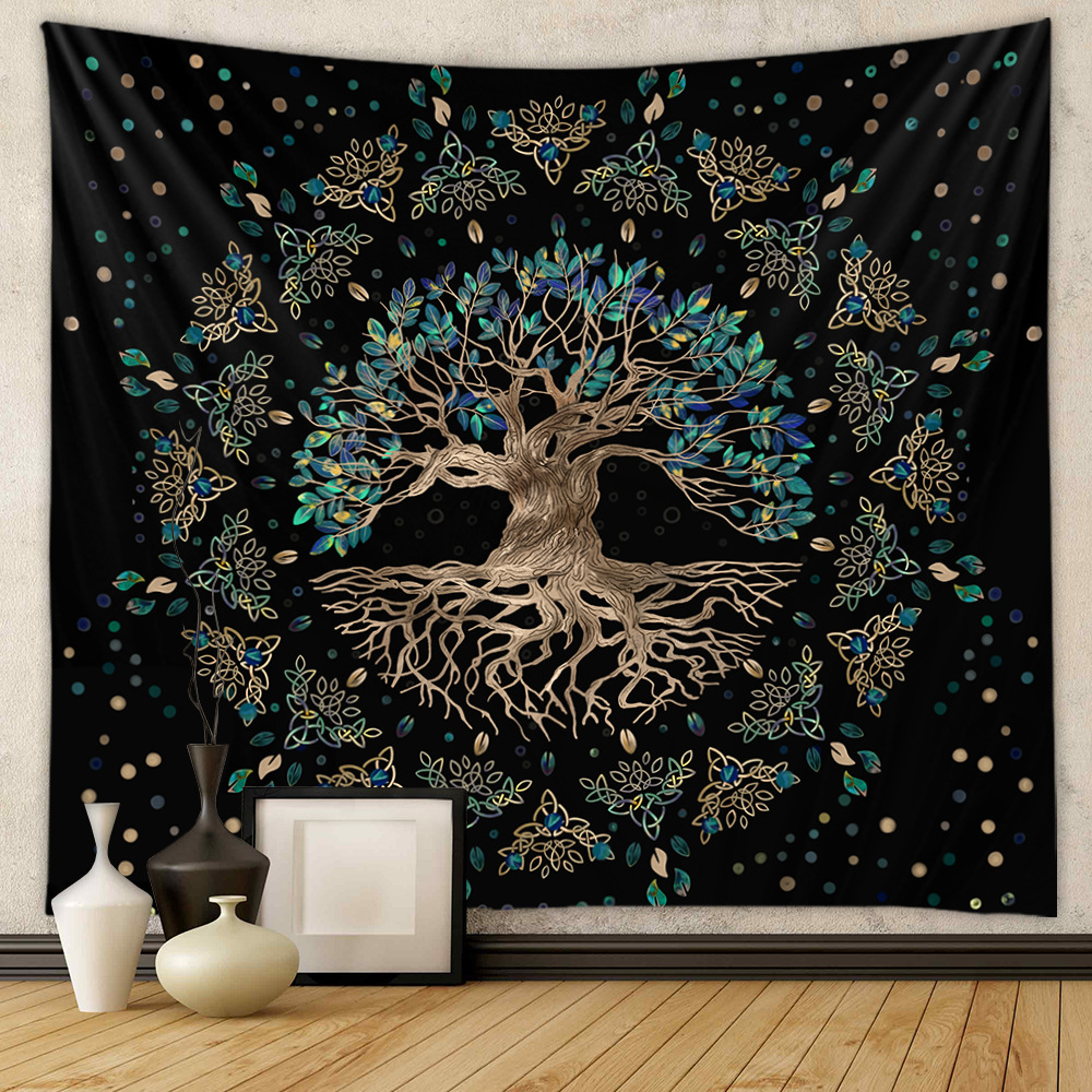 Customized Ins Style Bedroom Decoration Background Fabric With Bohemian Tapestry