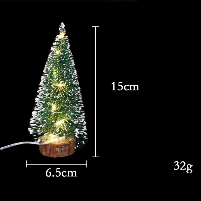 Mini LED Christmas Tree Decoration, Tabletop Tree with String Lights (15-40 cm) - detail photo 12