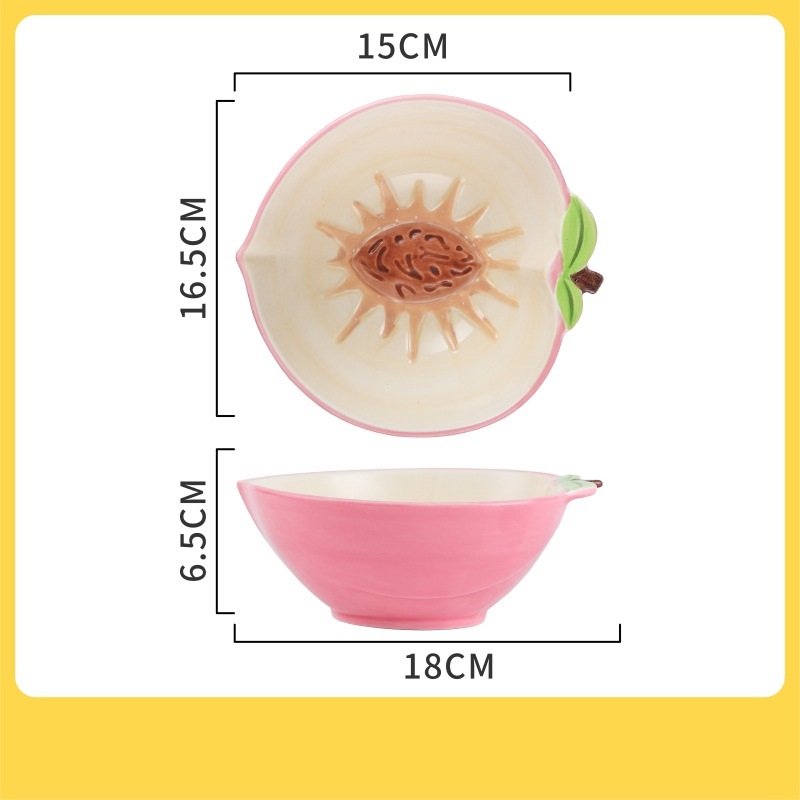 Title 4, Girly Cute Fruit Cereal Ceramic Bowl