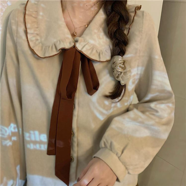 New Temperament Sweater Doll Collar Shirt Plaid