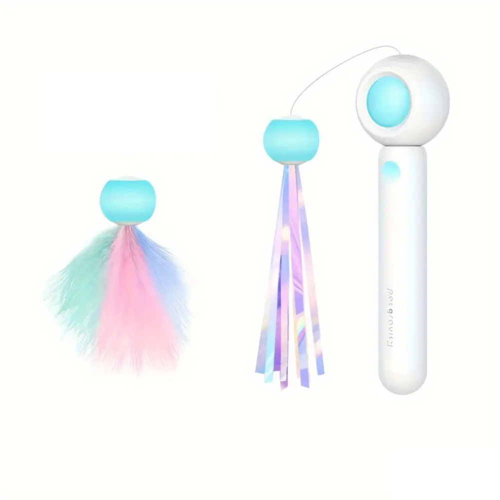 Cat Teaser Stick — Blue