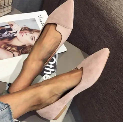 Casual Shoes Women's Flat-Bottomed Color Matching Pointed Toe Women's Shoes