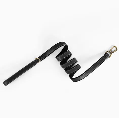 Pet Leather Traction Rope Black - Shop at LoveMi