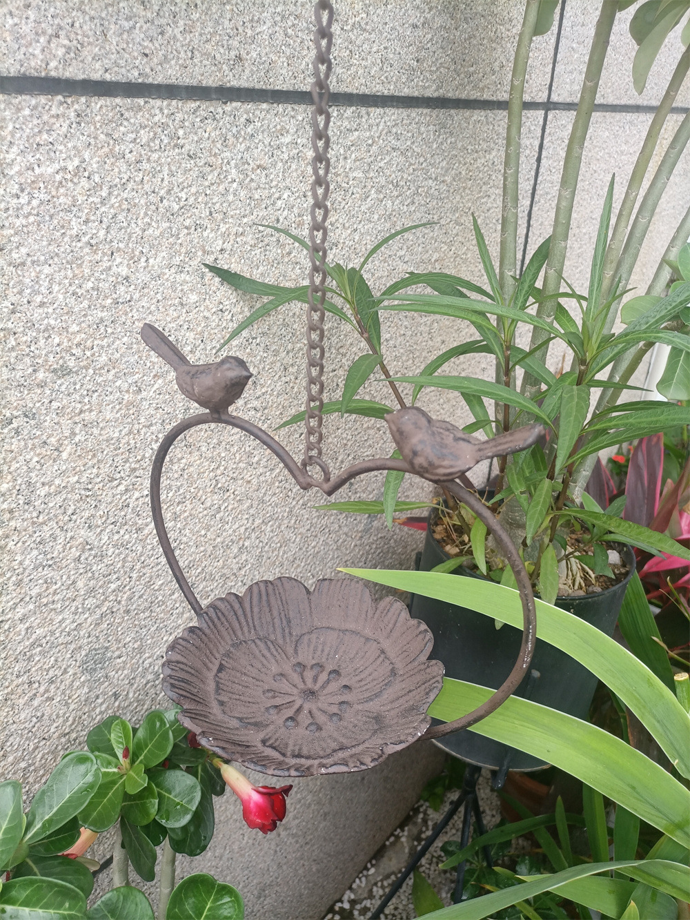 Title 5, Cast Iron Flowers Feeder Garden Decoration Orna...