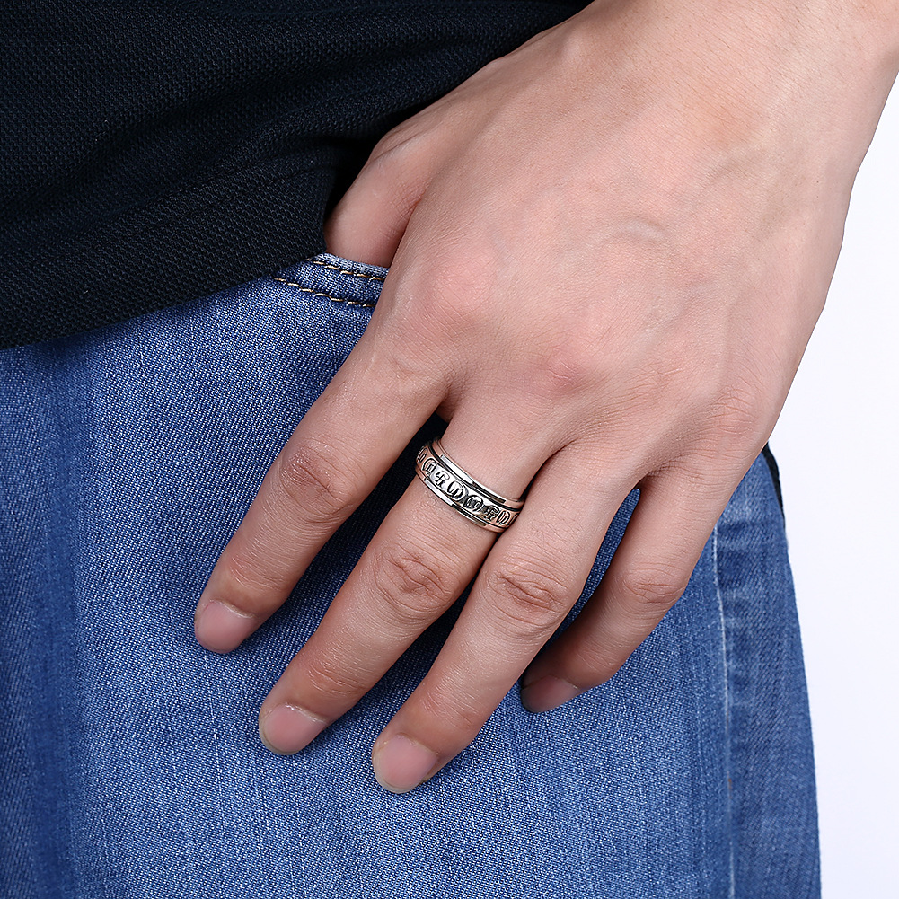 Title 6, Retro Sterling Silver Ring for Men and Women