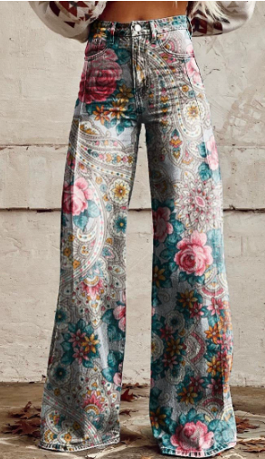 3D Digital Printed Women's Imitation Jeans